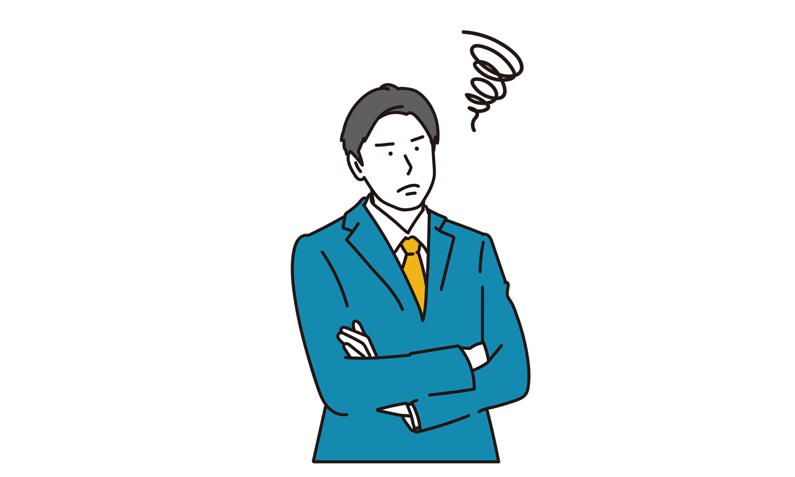 悩んでいる男性